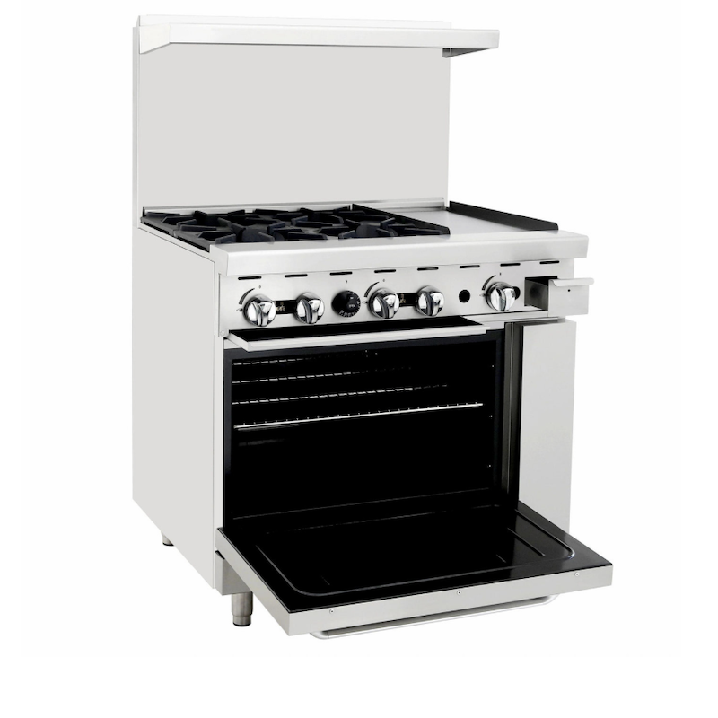 GAS COOKER ON OVEN + GRIDDLE 